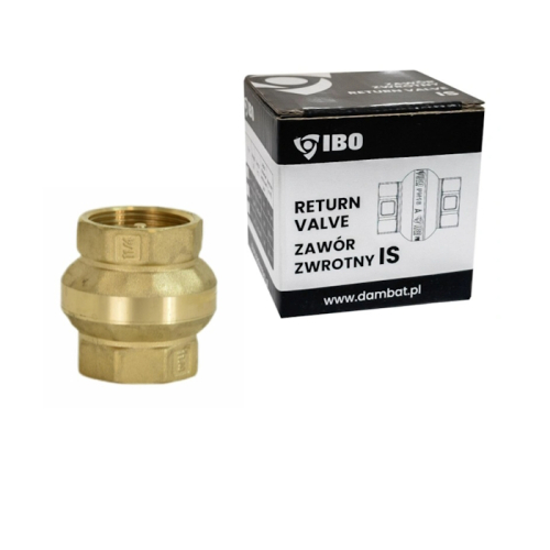 Zawór zwrotny IBO 1 1/4'' IS - DN32 zwiększony przepływ mosiężny